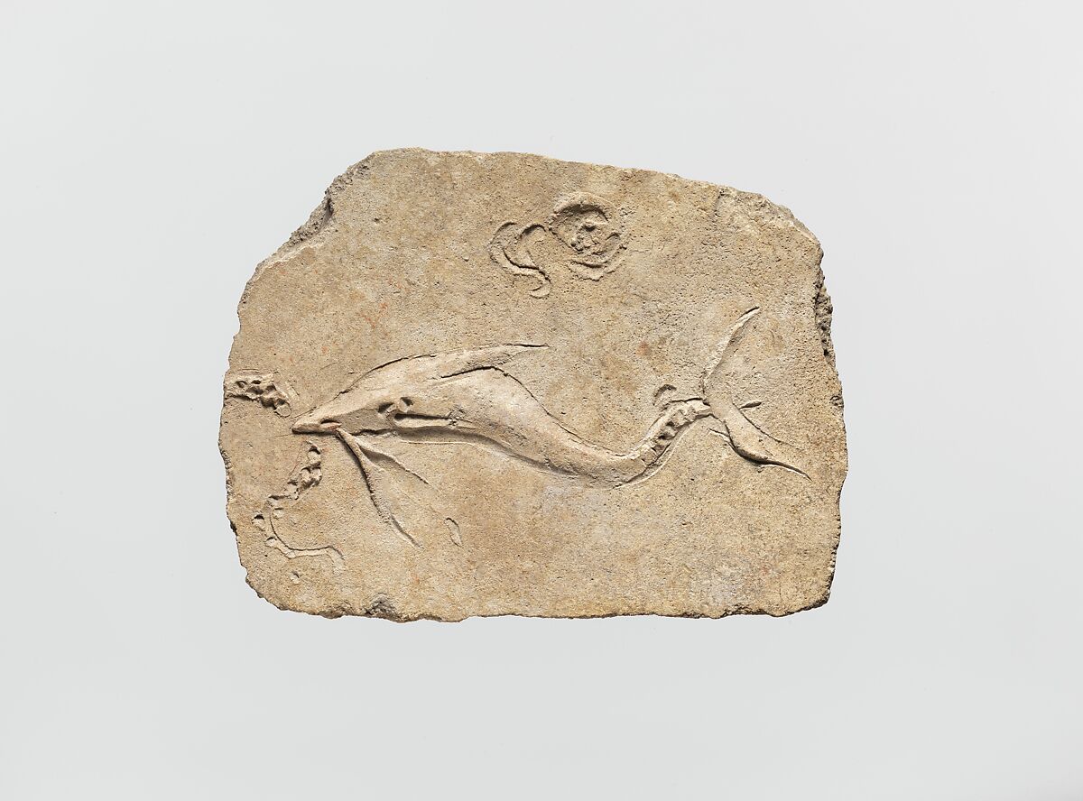 Stucco mural relief fragment, Stucco, Roman 