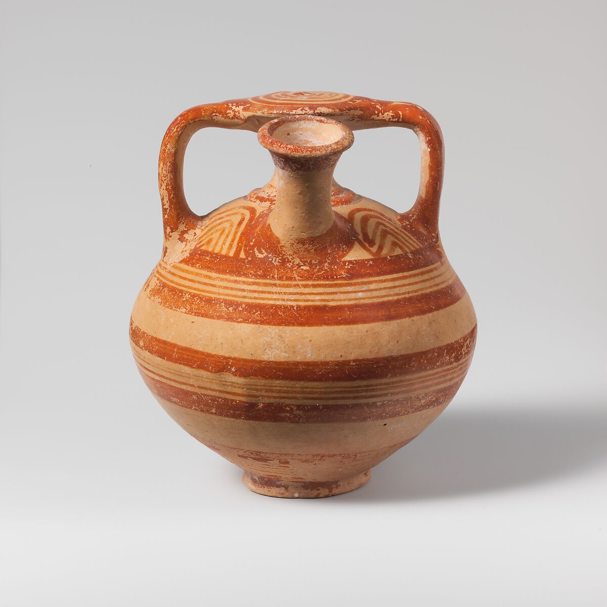 Terracotta stirrup jar, Terracotta, Mycenaean 