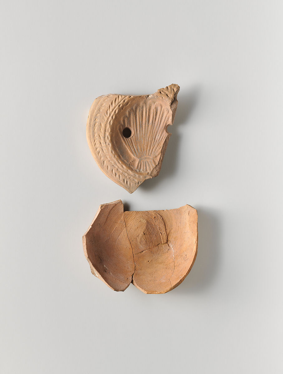 Terracotta oil lamp, Terracotta, Roman, Cypriot 