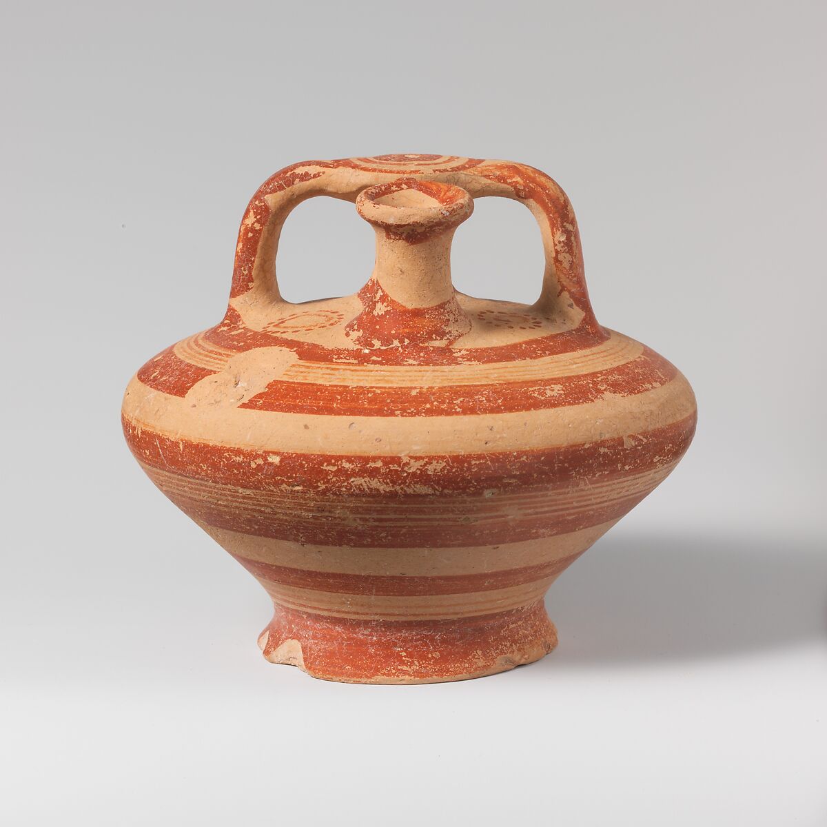 Terracotta stirrup jar, Terracotta, Mycenaean 