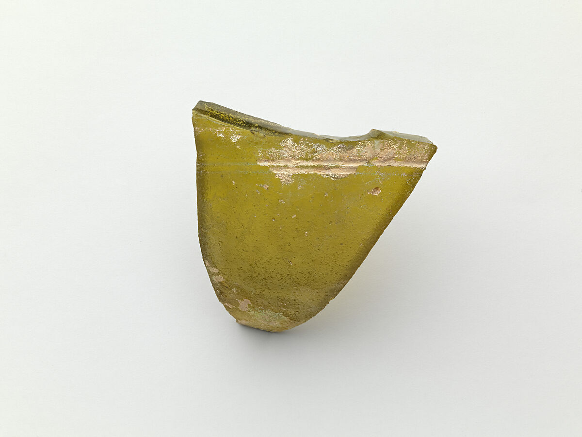 Glass bowl fragment, Glass, Greek, Syro-Palestinian 