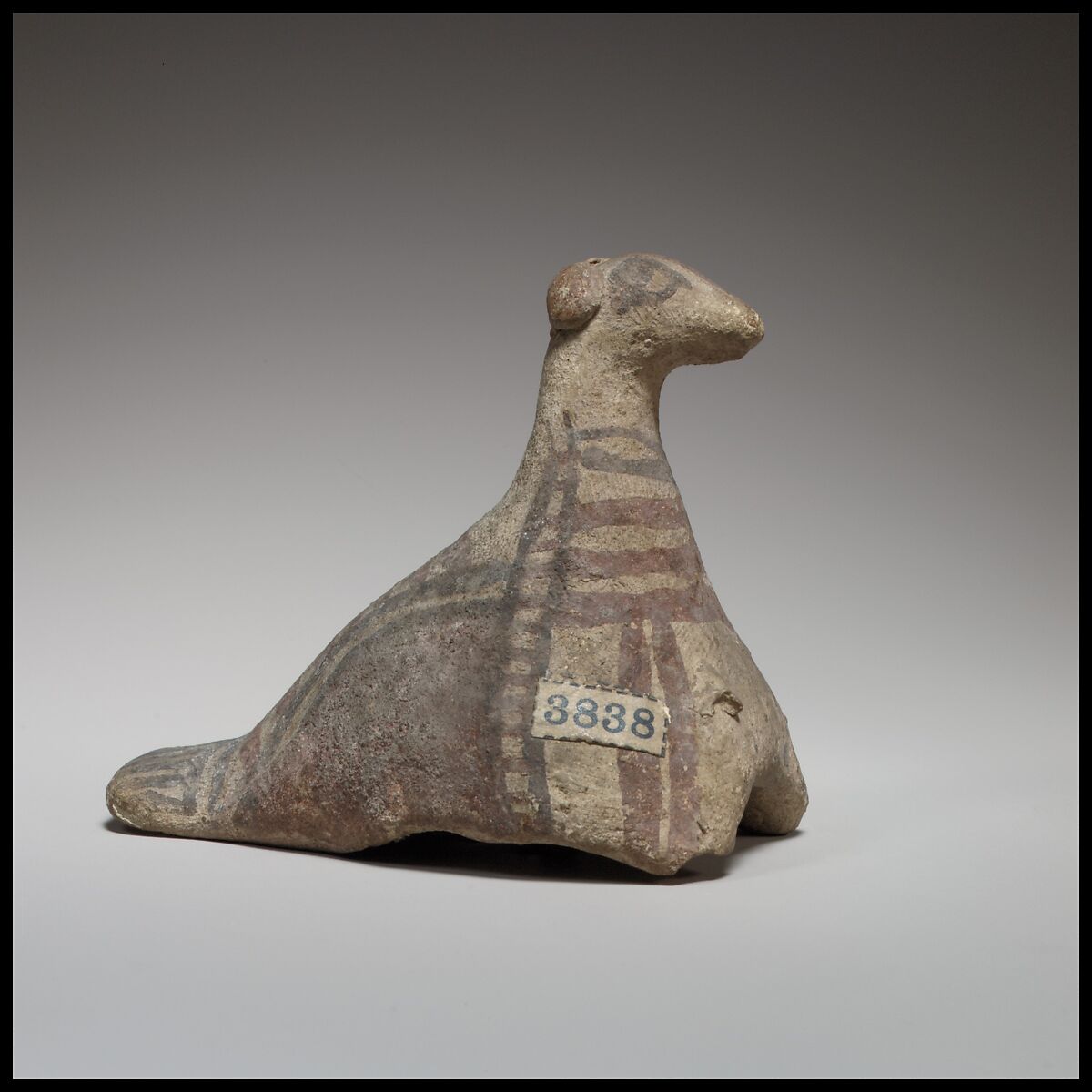 Seated bird figurine, Terracotta, Cypriot 