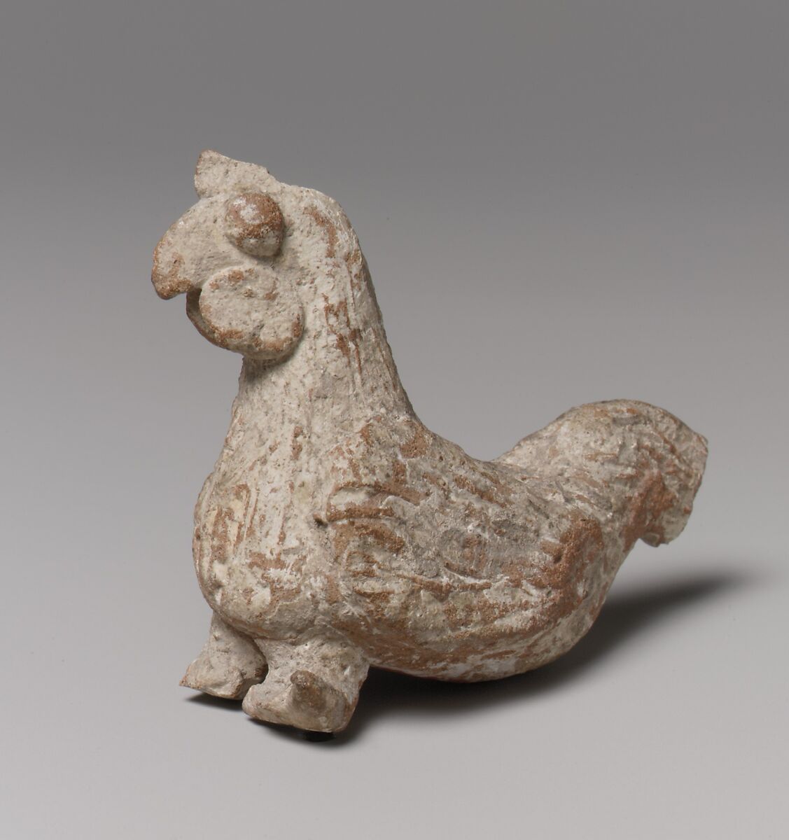 Terracotta statuette of a rooster, Terracotta, Greek, Cypriot 