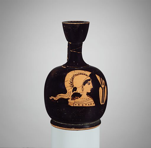 Terracotta squat lekythos (oil flask)