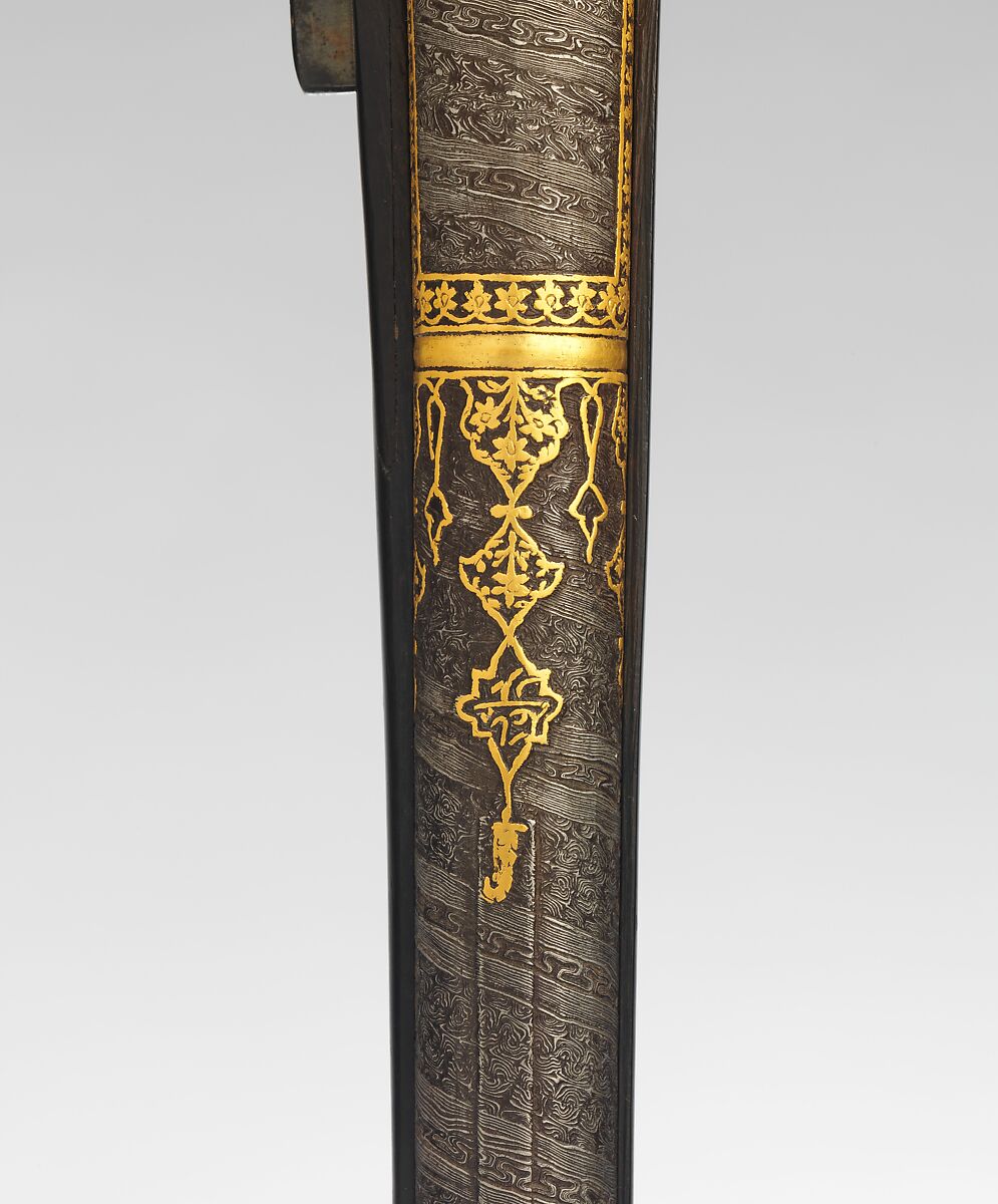 Flintlock Gun, Steel, ebony, gold, enamel, rubies, emeralds, textile, Indian, Sindh (now Pakistan); lock, British