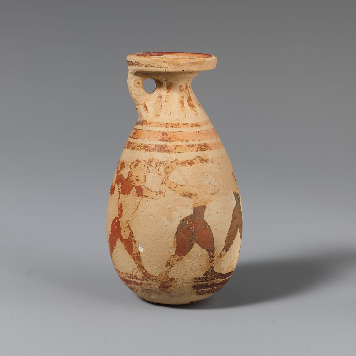 Terracotta alabastron (perfume vase), Terracotta, Greek, Corinthian 