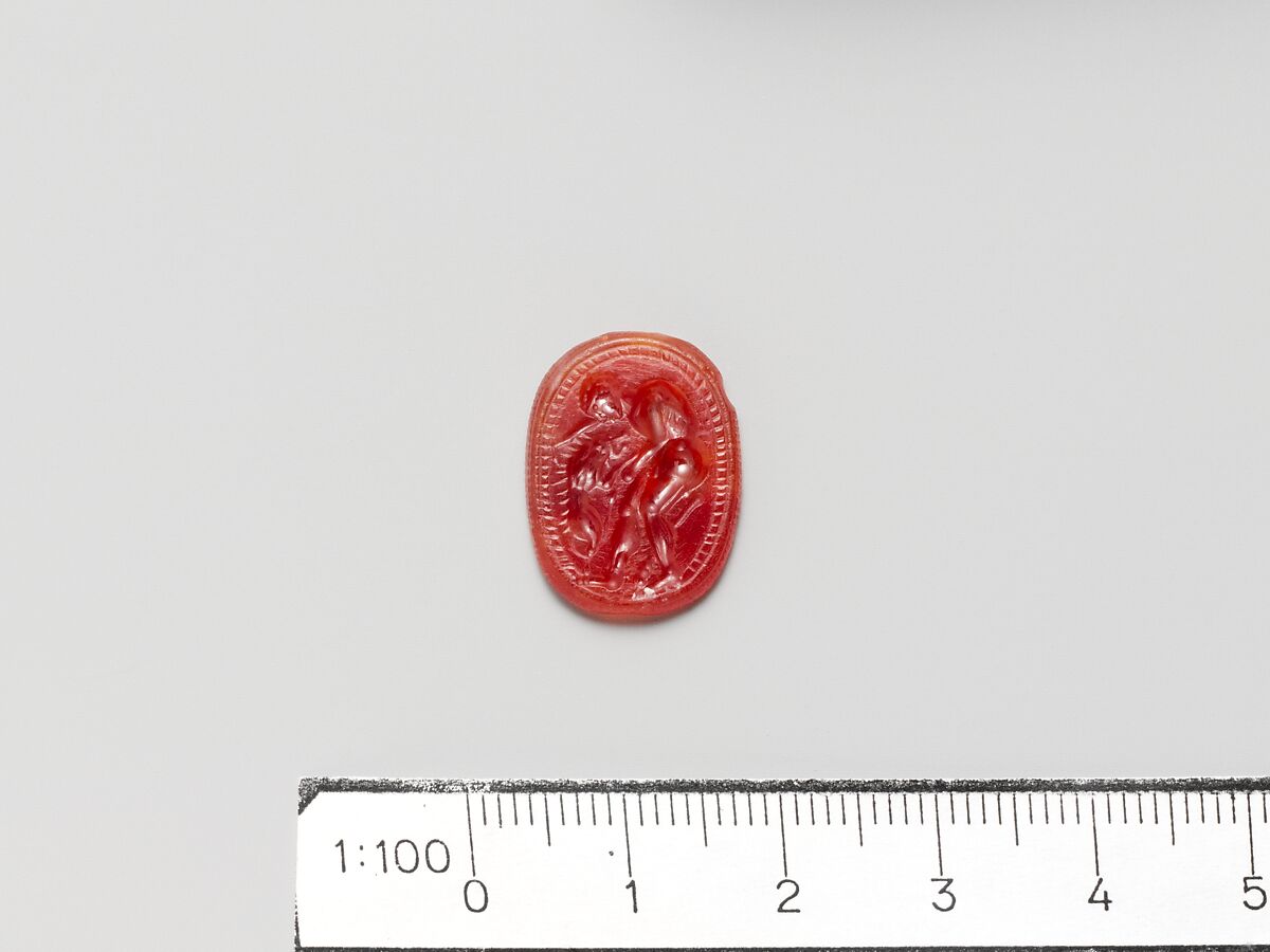 Carnelian scarab, Carnelian, Etruscan 