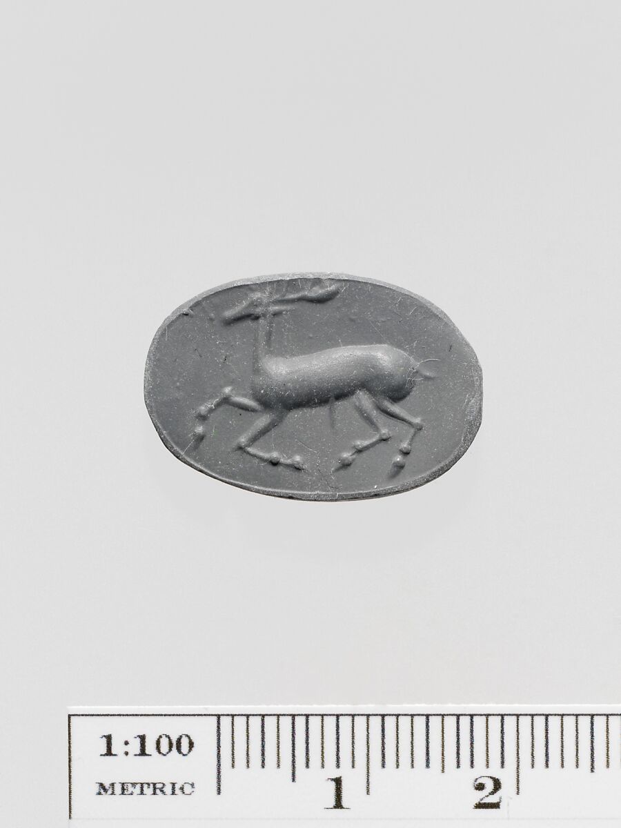 Chalcedony scaraboid seal, Chalcedony, Greek