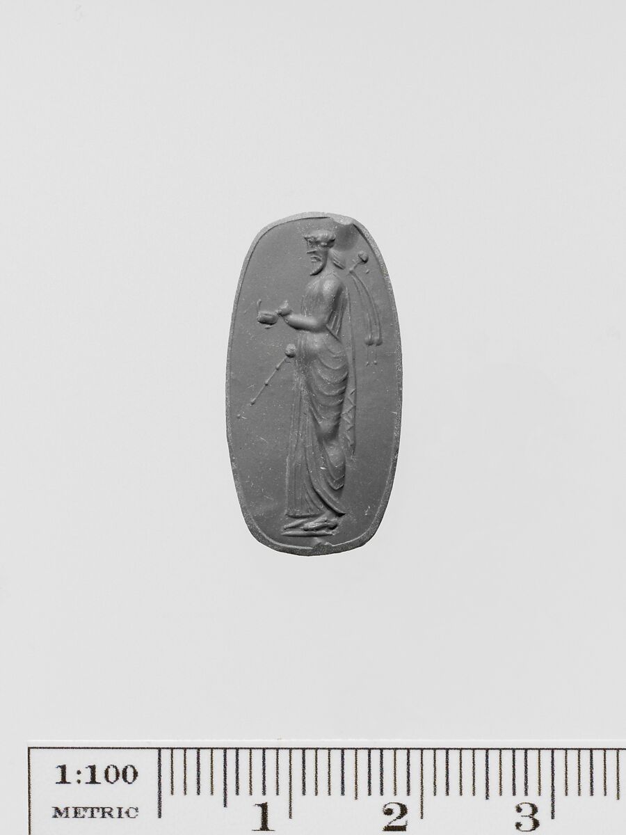 Banded agate oval gem, Agate, banded, Greek