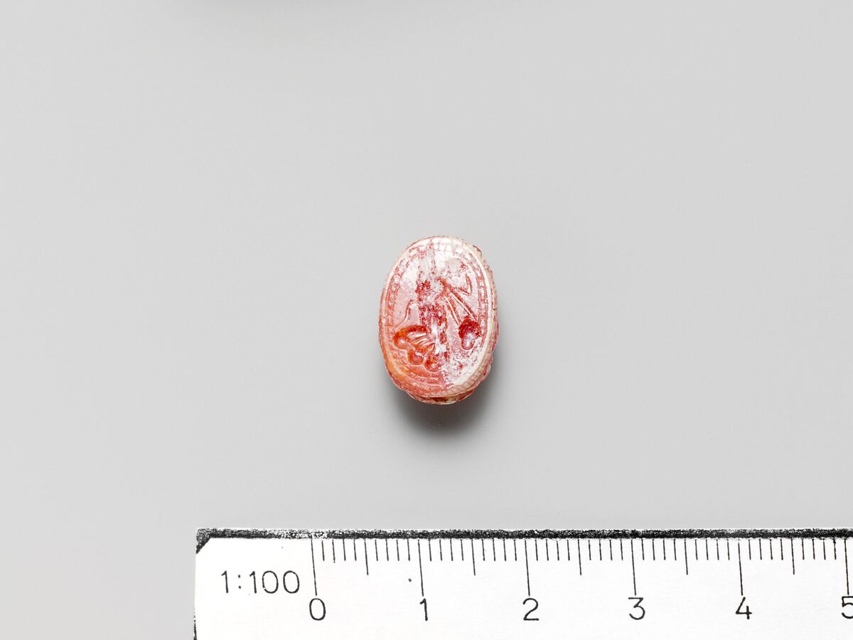 Carnelian scarab, Carnelian, Etruscan 