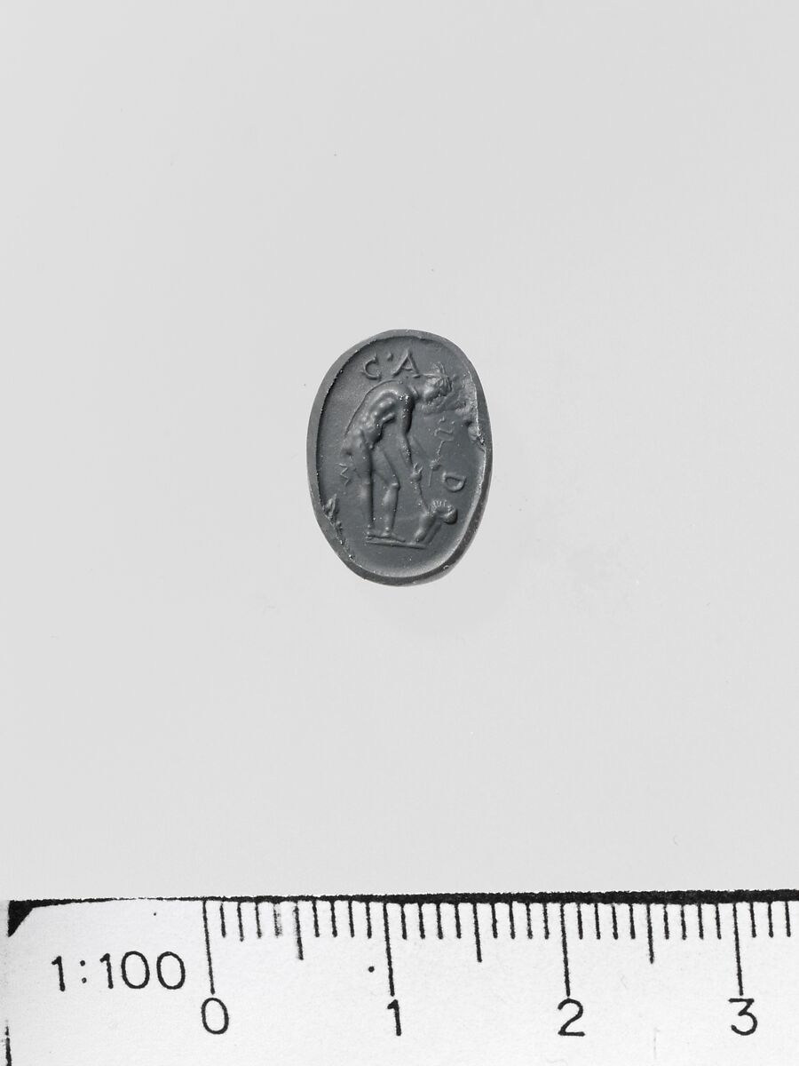 Banded agate ring stone, Agate, banded, Italic