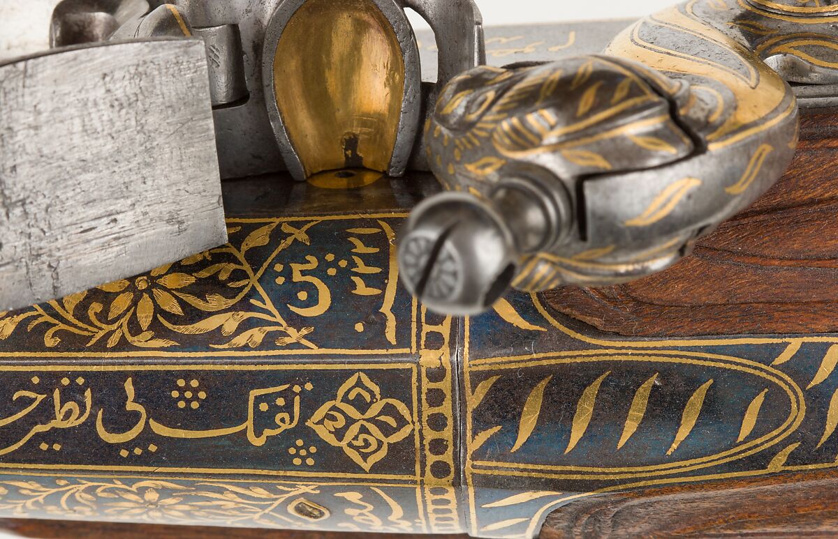 Flintlock Blunderbuss, Steel, wood, gold, silver, Indian, Seringapatam