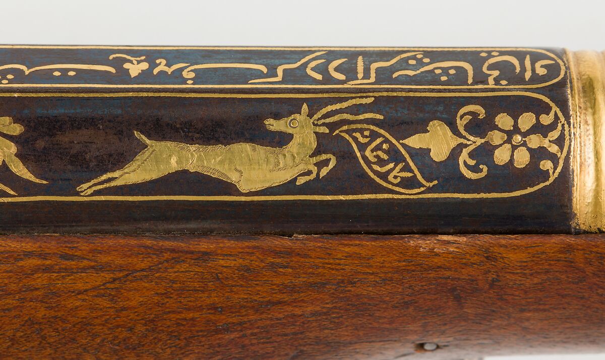 Flintlock Blunderbuss, Steel, wood, gold, silver, Indian, Seringapatam