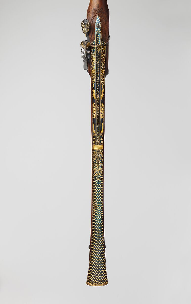 Flintlock Blunderbuss, Steel, wood, gold, silver, Indian, Seringapatam