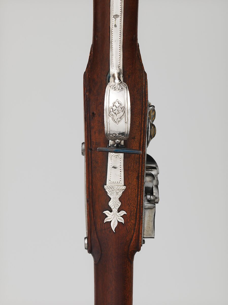 Flintlock Blunderbuss, Steel, wood, gold, silver, Indian, Seringapatam