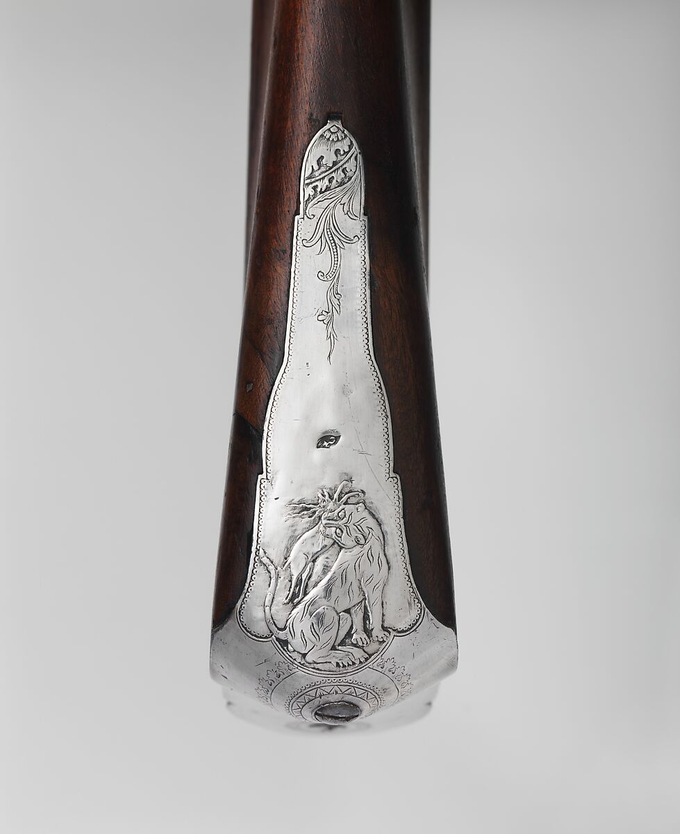 Flintlock Blunderbuss, Steel, wood, gold, silver, Indian, Seringapatam