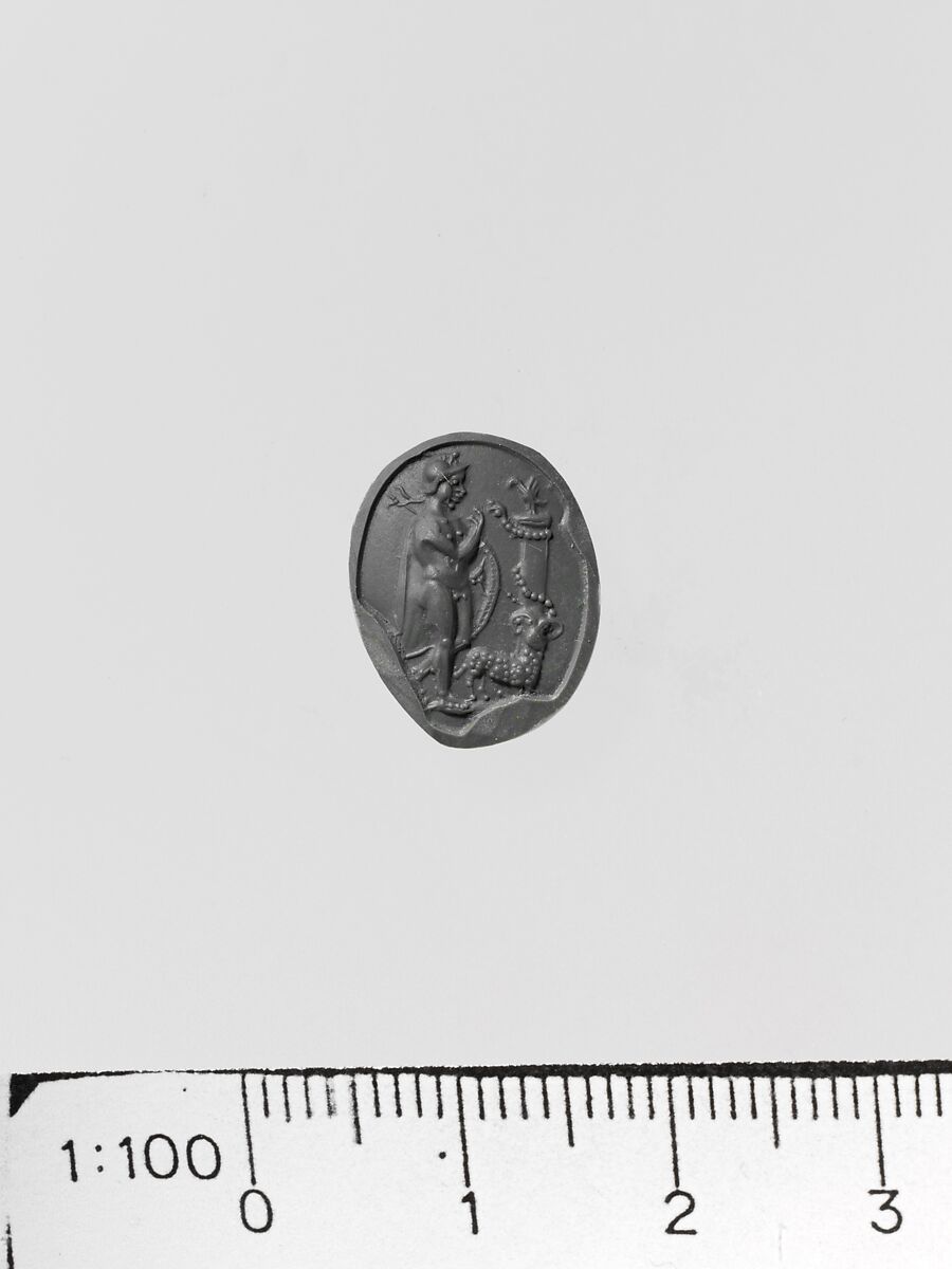 Banded agate ring stone, Agate, banded, Italic