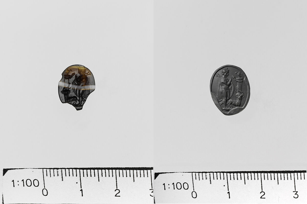 Banded agate ring stone, Agate, banded, Italic