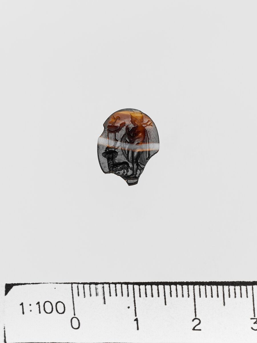 Banded agate ring stone, Agate, banded, Italic 