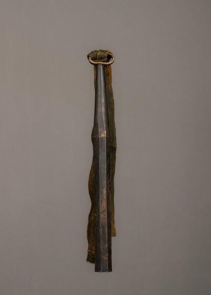 Hand Gun (Teppo Jitte), Steel, leather, copper alloy (?), Japanese