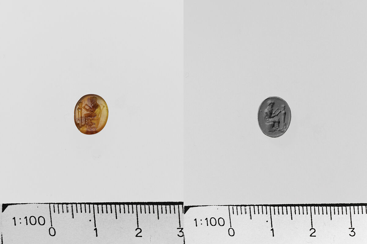 Carnelian ring stone, Sard, Roman