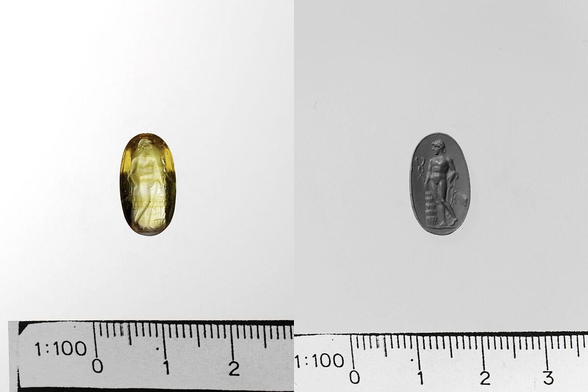 Topaz ring stone, Beryl, yellow, or Topaz, Roman