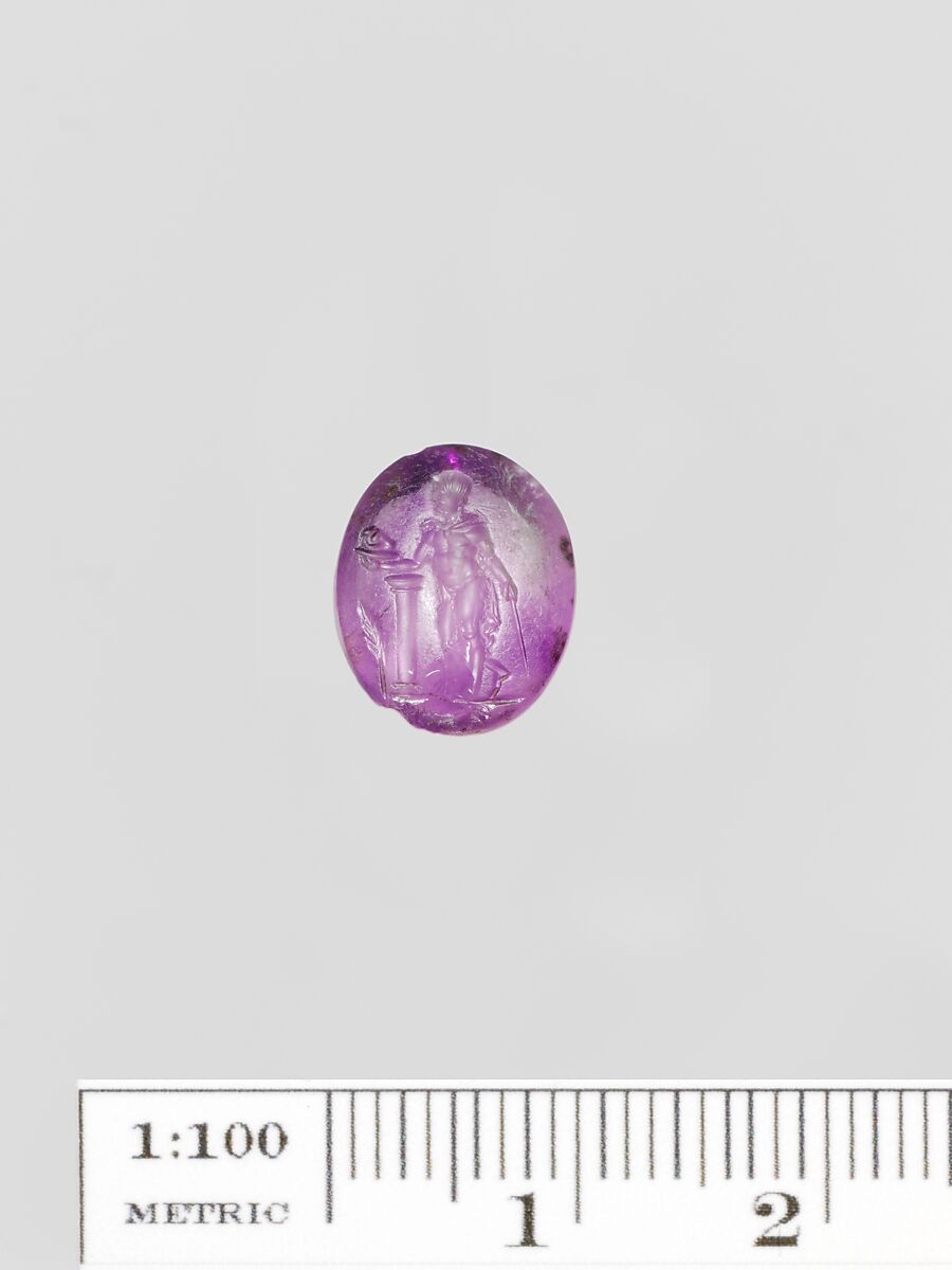 Amethyst ring stone, Amythyst, Roman 