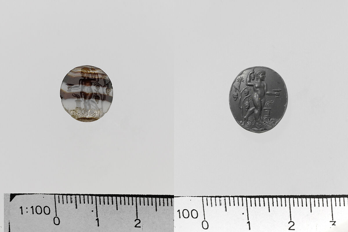 Banded agate ring stone, Agate, banded, Roman