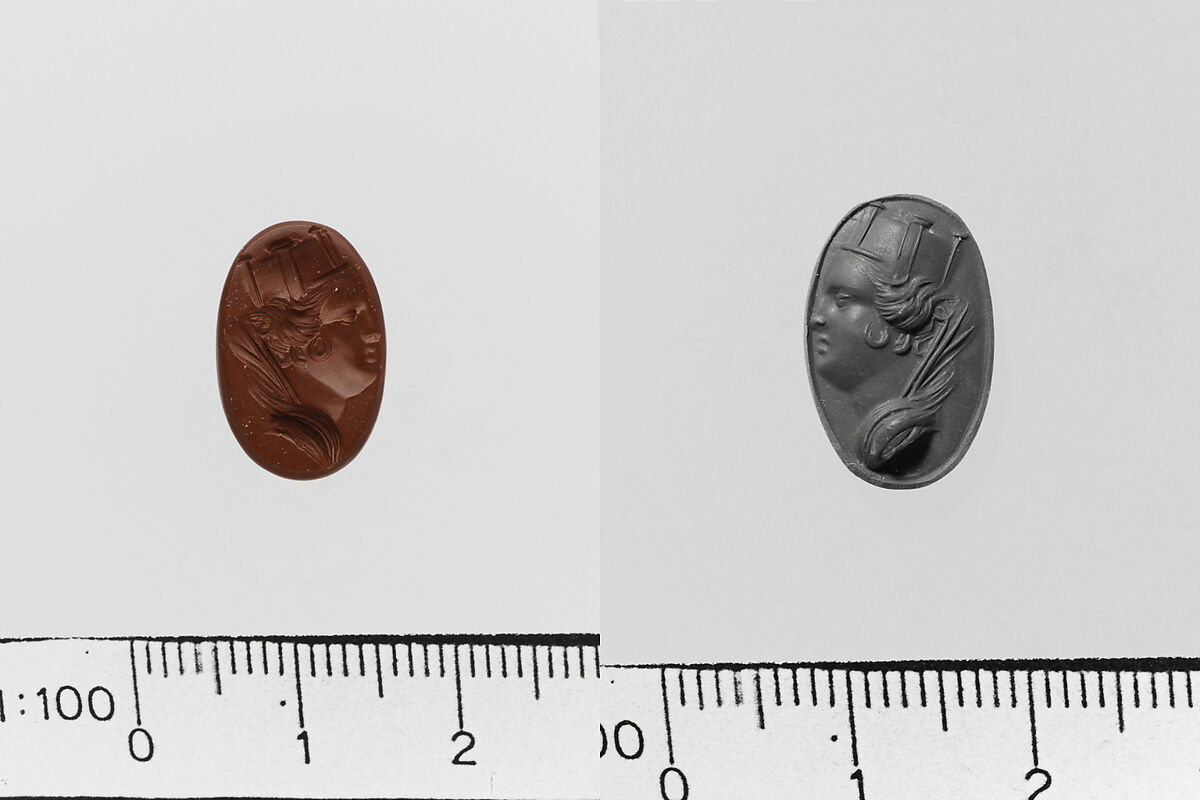 Red jasper ring stone, Jasper, red, Roman