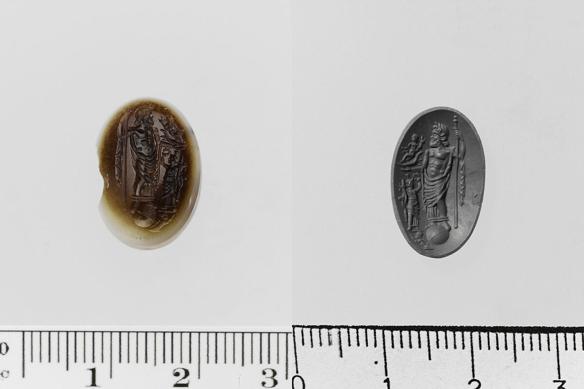 Sardonyx ring stone, Sardonyx, Roman