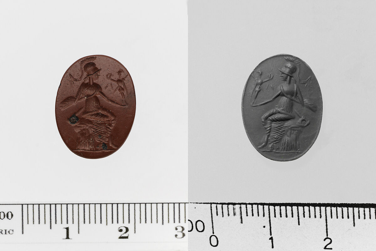 Red jasper ring stone, Jasper, red, Roman