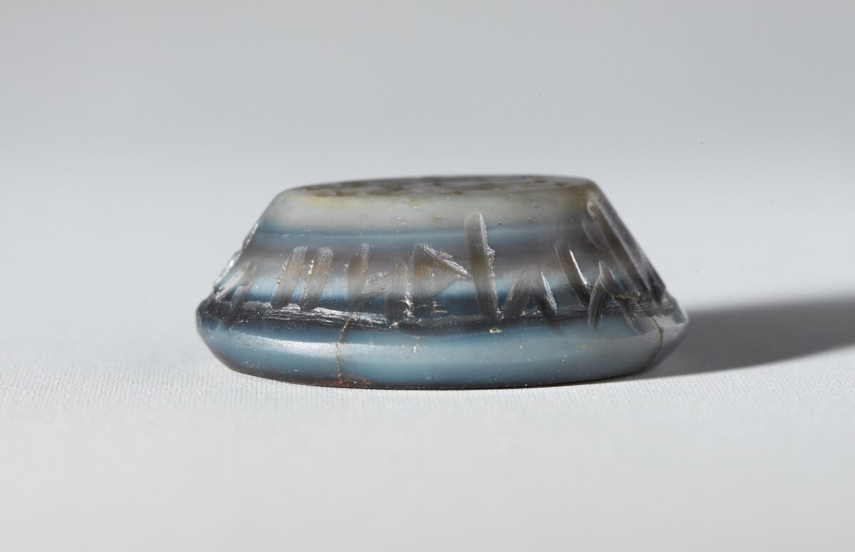 Nicolo intaglio: Two standing figures, Nicolo, Roman