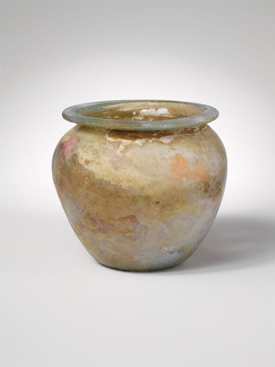 Glass jar, Glass, Roman 