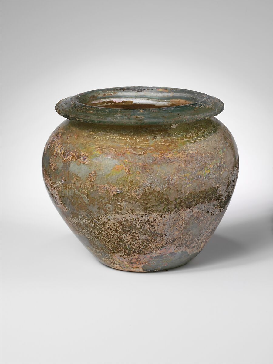 Glass jar, Glass, Roman 