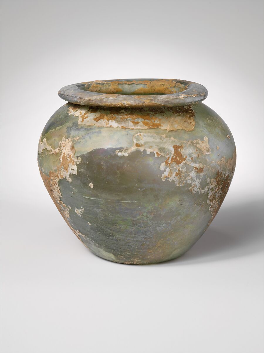 Glass jar, Glass, Roman 