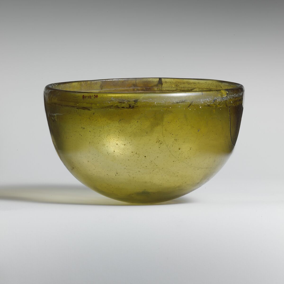 Glass hemispherical bowl, Glass, Greek, Eastern Mediterranean 