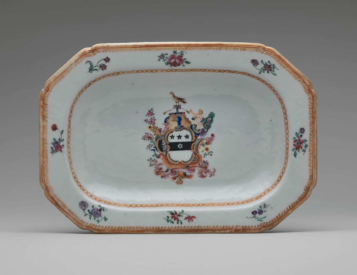 Covered Sauce Tureen, Porcelain, Chinese, for American market
