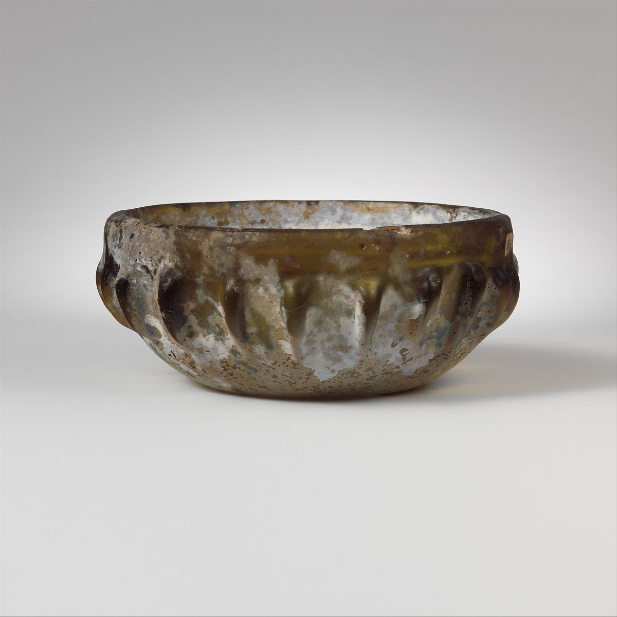 Glass ribbed bowl, Glass, Greek, Eastern Mediterranean 