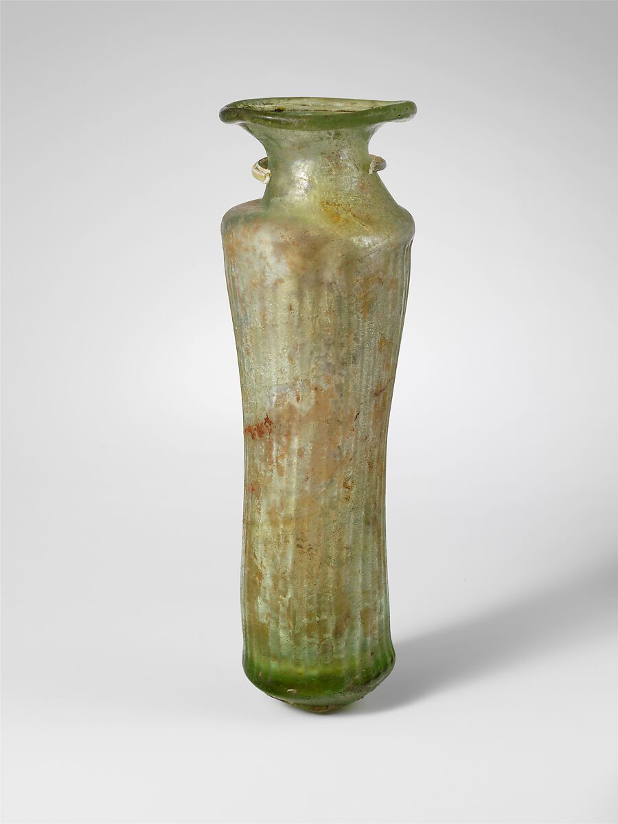 Glass bottle, Glass, Roman 