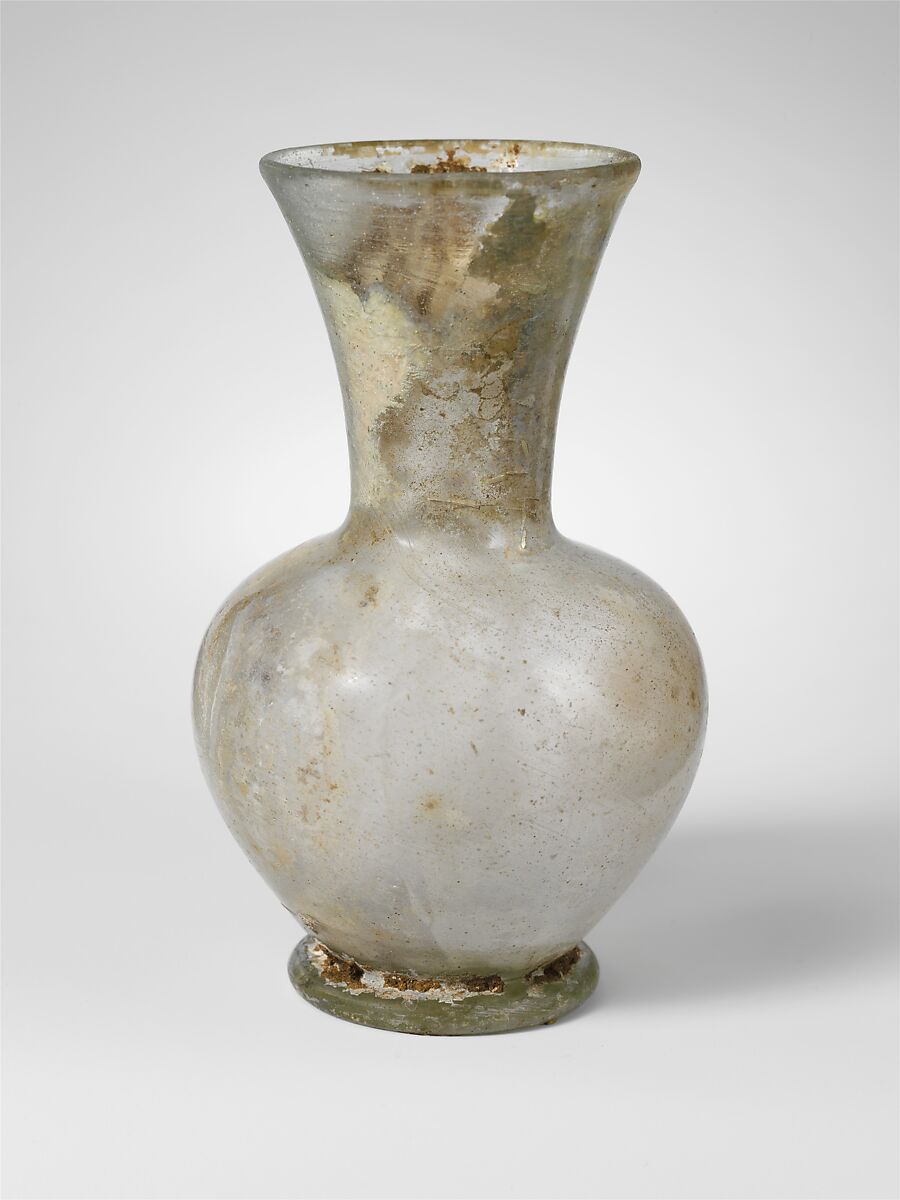 Glass flask, Glass, Roman 