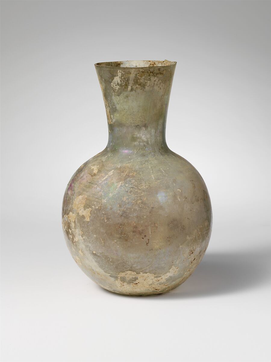 Glass flask, Glass, Roman 