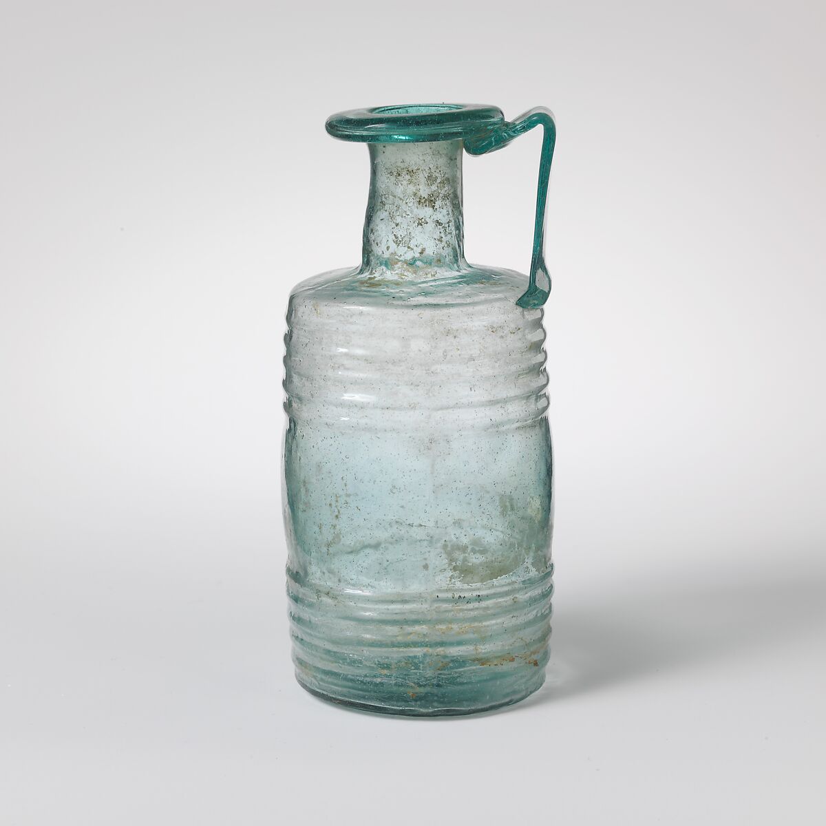 Glass barrel jug, Attributed to Frontinus, Glass, Roman 