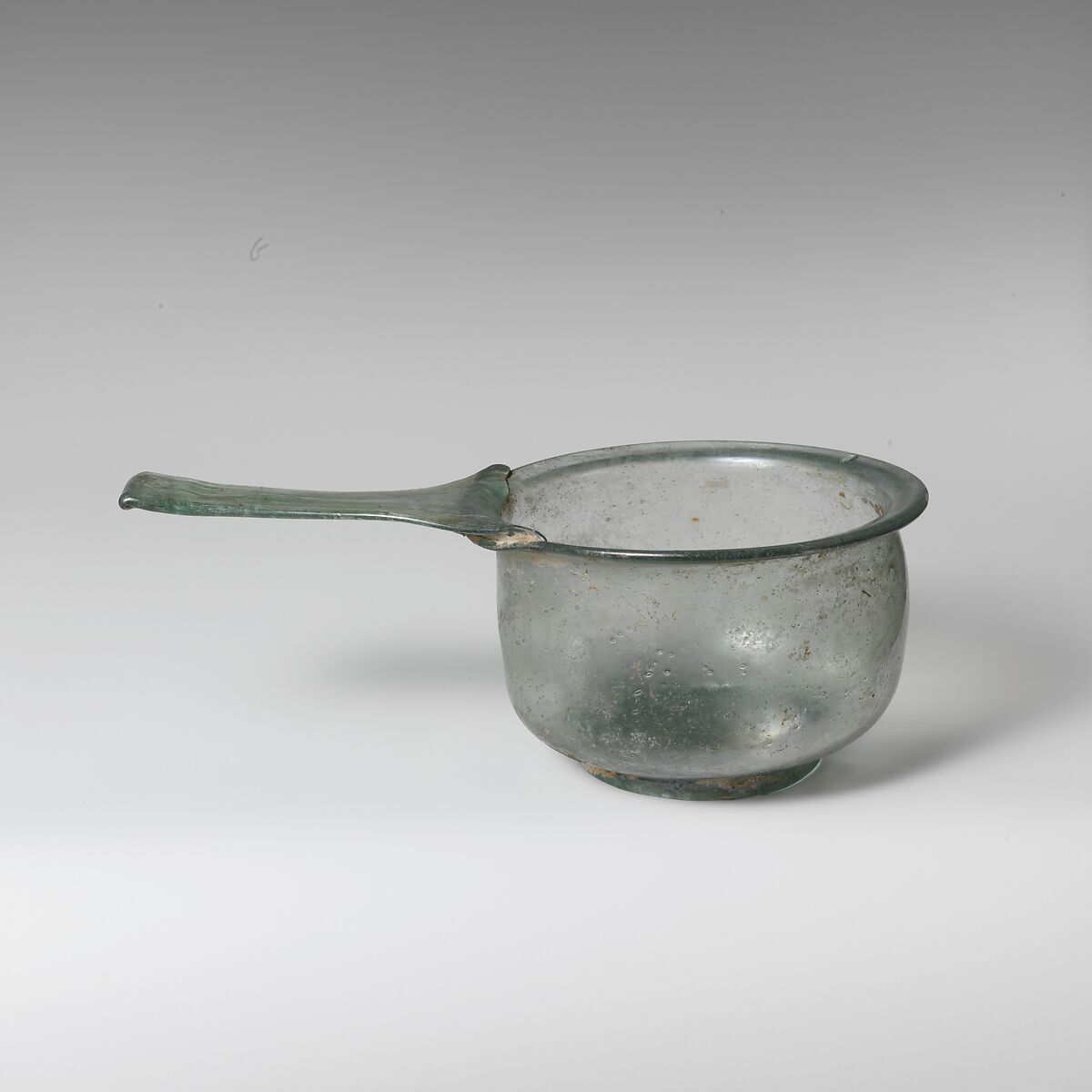 Glass trulla (pan), Glass, Roman 