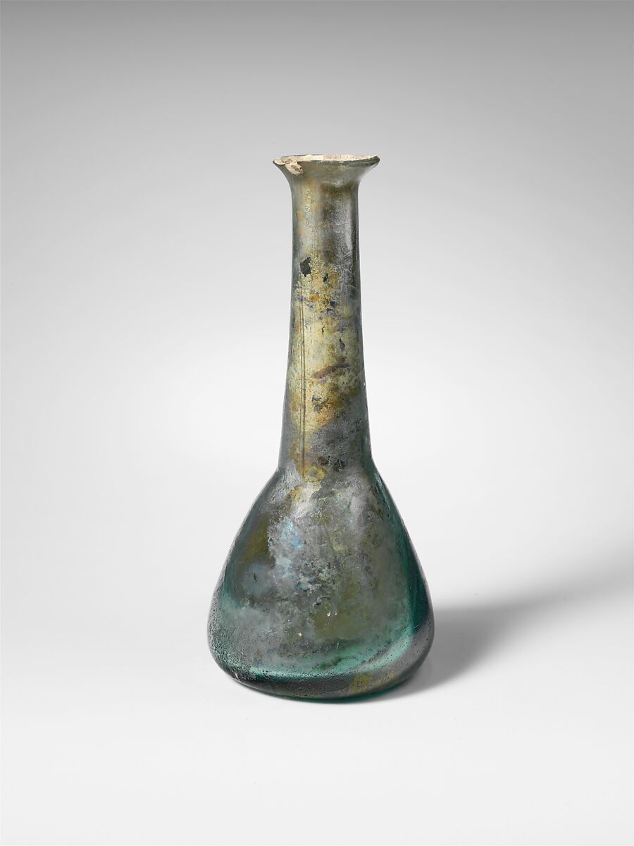 Glass perfume bottle, Glass, Roman 