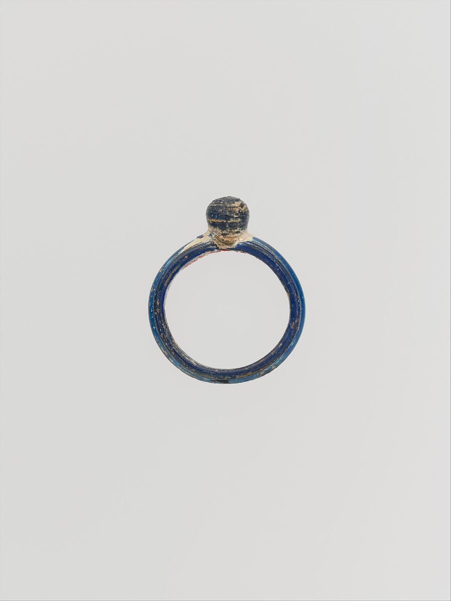 Glass finger ring, Glass, Roman 