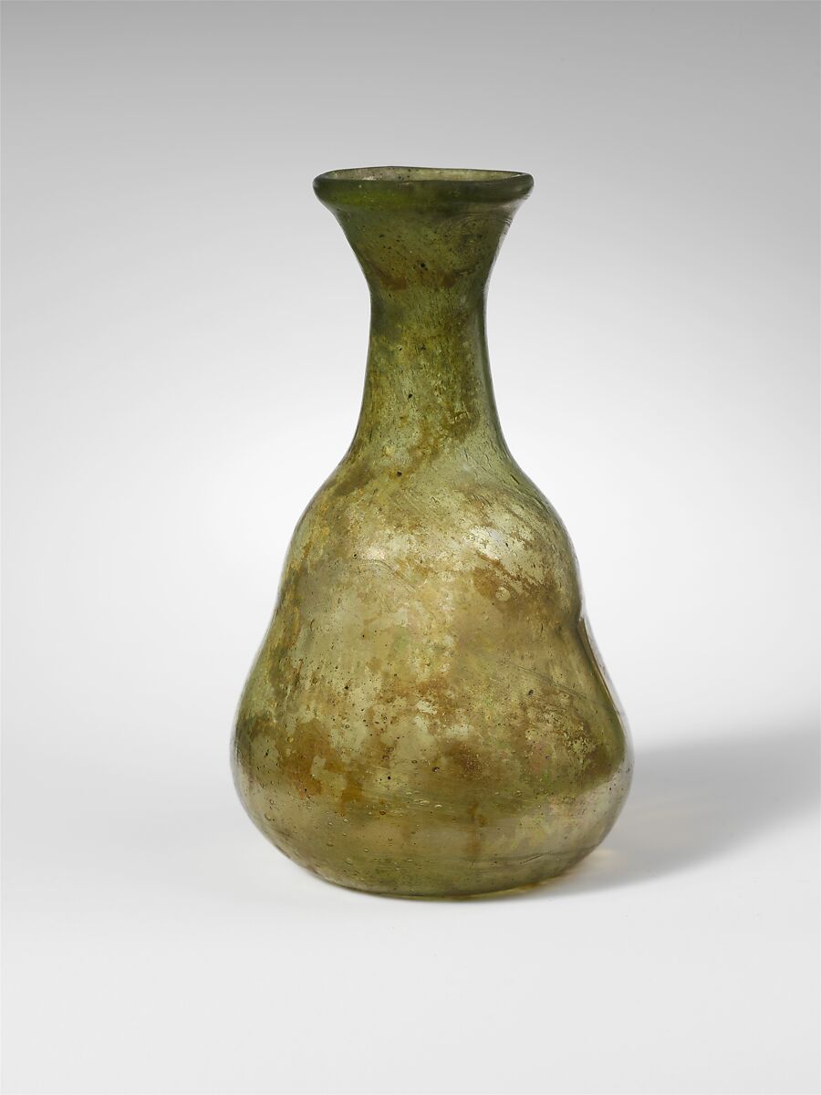 Glass bottle, Glass, Roman
