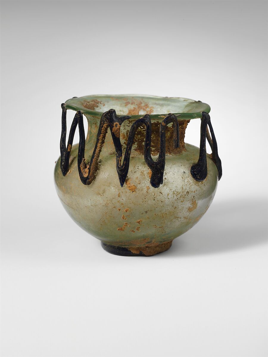 Glass jar, Glass, Roman 