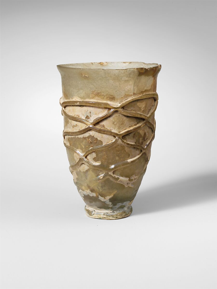 Glass beaker, Glass, Roman 