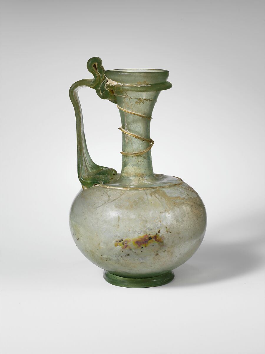Glass jug, Glass, Roman 
