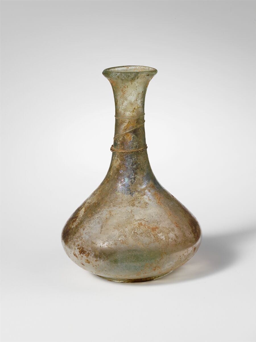 Glass flask, Glass, Roman 